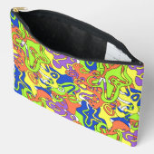 Abstract Neon Doodle Maze Patroon Etui (Open)