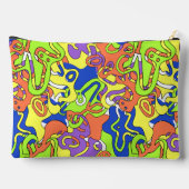 Abstract Neon Doodle Maze Patroon Etui (Achterkant)
