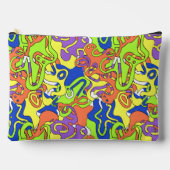 Abstract Neon Doodle Maze Pattern Etui (Voorkant)