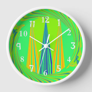 Abstract neon geel en groen geometrisch ontwerp