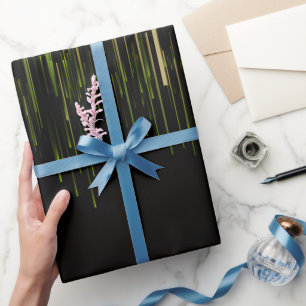 Abstract Neon Geluidsgolfpatroon Cadeaupapier