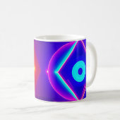 Abstract Neon Geometric Mug-Modern Bold Neon Shape Koffiemok (Voorkant rechts)