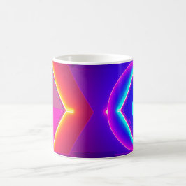 Abstract Neon Geometric Mug-Modern Bold Neon Shape Koffiemok