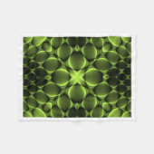 Abstract Neon Groen Geometrisch Patroon Fleece Dek Deken (Voorkant (Horizontaal))