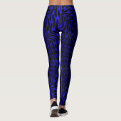 Abstract neon licht geometrisch sterrenontwerp leggings (Achterkant)