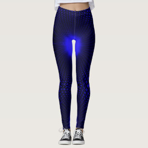 Abstract neon licht geometrisch sterrenontwerp leggings