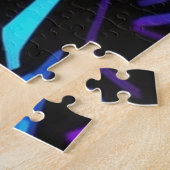 Abstract neon moeilijk op te lossen legpuzzel (Zijkant)