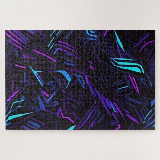 Abstract neon moeilijk op te lossen legpuzzel (Horizontaal)