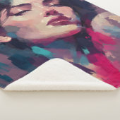 Abstract Neon Portret Sherpa Deken (3/4)