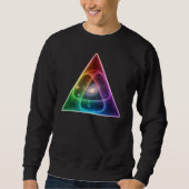 Abstract Neon Rainbow Triangle Geometric Prism Art Trui (Voorkant)
