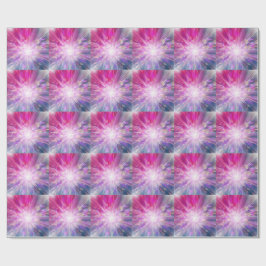Abstract neon roze en blauwe energie-uitbarsting g cadeaupapier