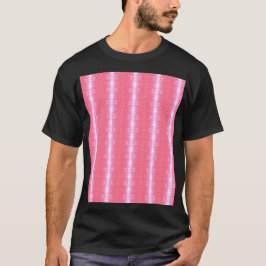Abstract Neon Roze Verticale Strepen Grafisch Patr T-shirt