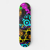 Abstract neon splaatstmodern skateboard (Voorkant)