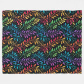 Abstract Neon Swirl Pattern  Fleece Deken (Voorkant (Horizontaal))