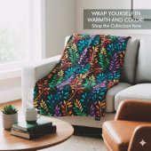 Abstract Neon Swirl Pattern  Fleece Deken