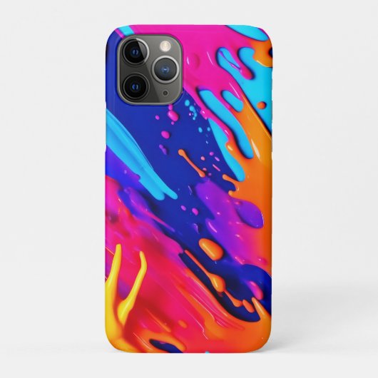 Abstract Neon Verfspat Design Case-Mate iPhone Case (Achterkant)