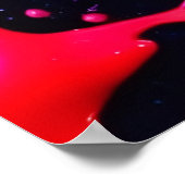 Abstract Neon Verfspat Kunstwerk Poster (Hoek)