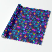 Abstract Neon Wonderland Cadeaupapier (Uitgerold)