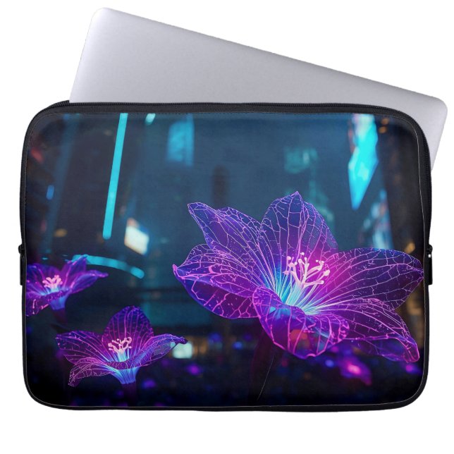 Abstract Neonaderen 13' Laptop Sleeve (Voorkant)