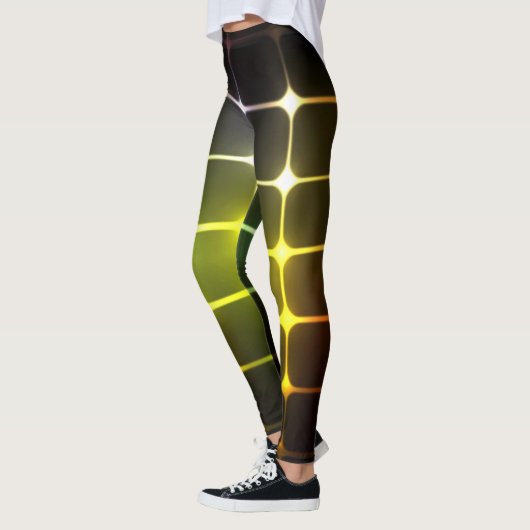 Abstract neonlicht geometrisch ontwerp leggings (Links)