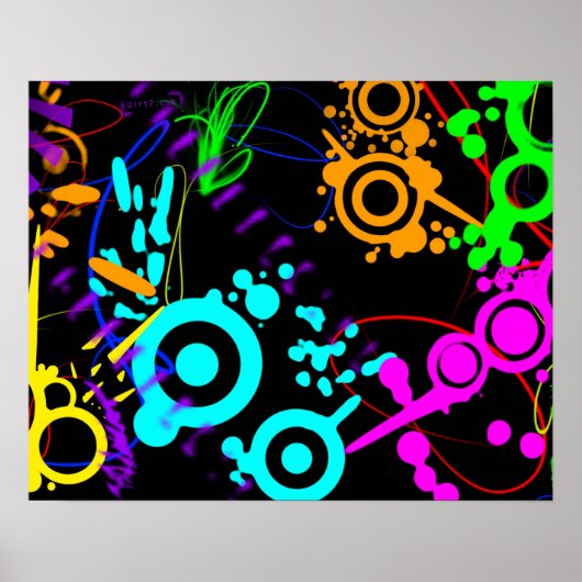 Abstract neonspionagemodern poster (Voorkant)