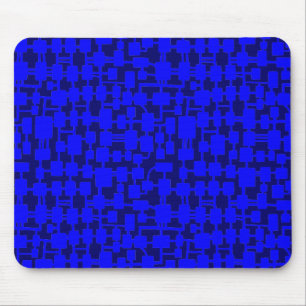 Abstract netwerk - Blauw op donkerblauw 00066 Muismat