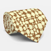 Abstract netwerk - Cream on Brown 996633 Stropdas (Opgerold)