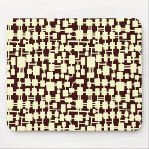 Abstract netwerk - Cream on Dark Brown 330000 Muismat