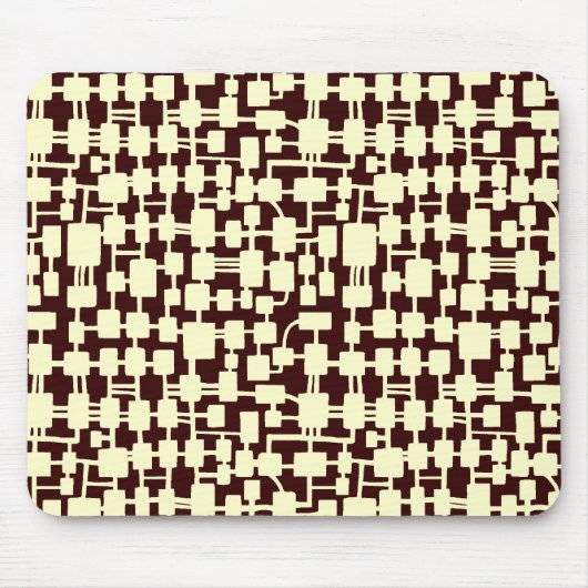 Abstract netwerk - Cream on Dark Brown 330000 Muismat (Voorkant)