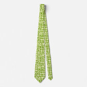 Abstract netwerk - Cream on Green 669900 Stropdas (Voorkant)