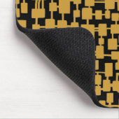 Abstract netwerk - Golden Brown op zwart Muismat (Hoek)