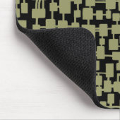 Abstract netwerk - Khaki over zwart Muismat (Hoek)