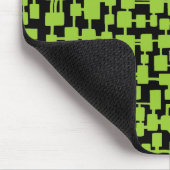 Abstract netwerk - Martian Green op zwart Muismat (Hoek)