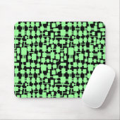 Abstract netwerk - Mint Green op zwart Muismat (Met muis)