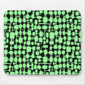 Abstract netwerk - Mint Green op zwart Muismat (Voorkant)