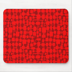 Abstract netwerk - Rood op maroon 990000 Muismat