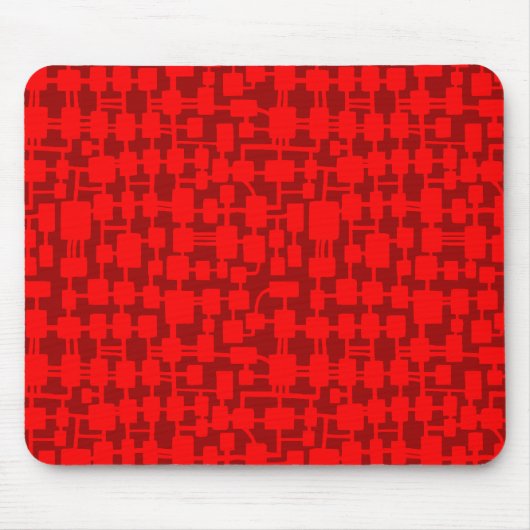 Abstract netwerk - Rood op maroon 990000 Muismat (Voorkant)