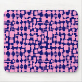 Abstract netwerk - Roze op Donkerblauw 00066 Muismat (Voorkant)