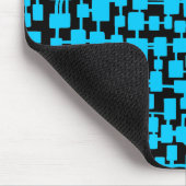 Abstract netwerk - Sky Brown op Black Muismat (Hoek)