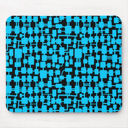 Abstract netwerk - Sky Brown op Black Muismat (Voorkant)