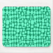 Abstract netwerk - Turquoise op 099765 Muismat (Voorkant)