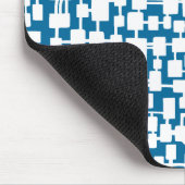 Abstract netwerk - wit op blauw 006699 muismat (Hoek)