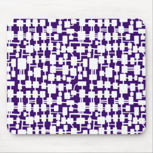 Abstract Netwerk - Wit op Donkere Paars 330066 Muismat
