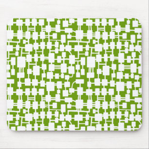 Abstract netwerk - wit op groen 669900 muismat