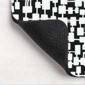 Abstract netwerk - wit op zwart muismat (Hoek)
