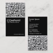 Abstract netwerk - zwart visitekaartje (Voorkant / Achterkant)