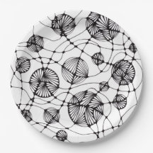 Abstract Neurografisch Lijnen en Cirkels Patroon P