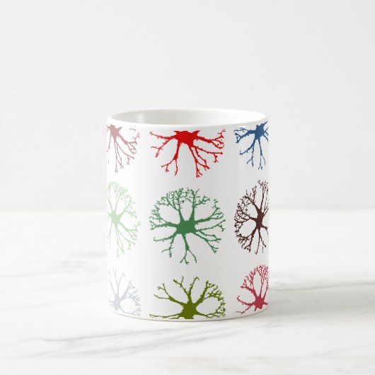 Abstract neuronaal multicolor Art Sierkussen Koffiemok (Center)