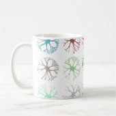 Abstract neuronaal multicolor Art Sierkussen Koffiemok (Links)
