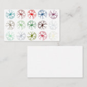 Abstract neuronaal multicolor Art Sierkussen Visitekaartje (Voorkant / Achterkant)